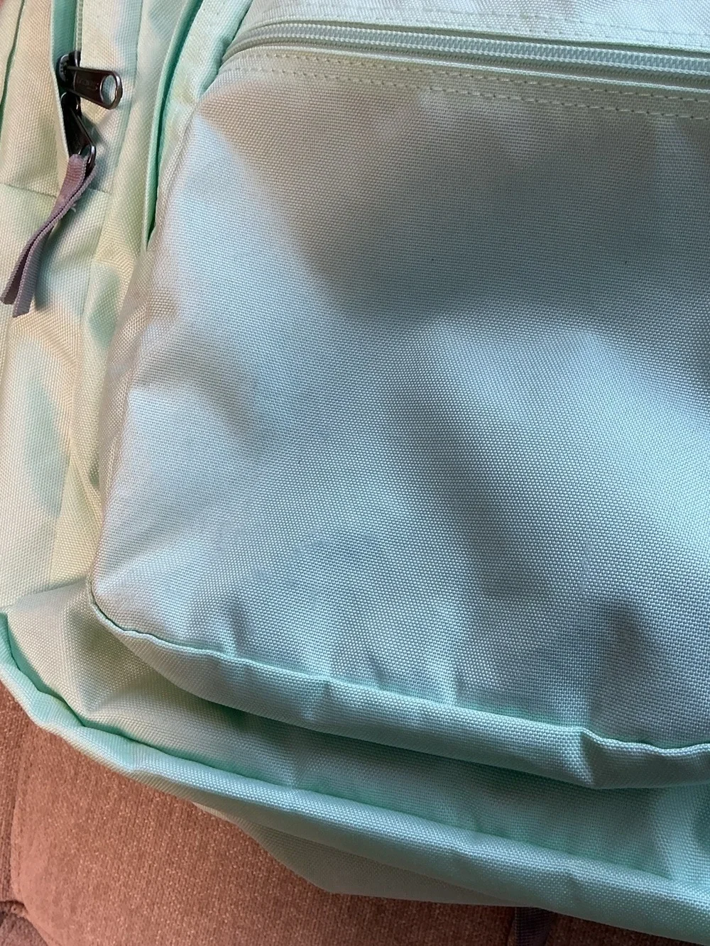 Trans by JanSport Mint Green Backpack🎒School Bag Padded Straps Mesh Pocket 4 Zip